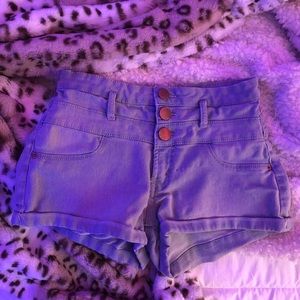 high waisted jean shorts